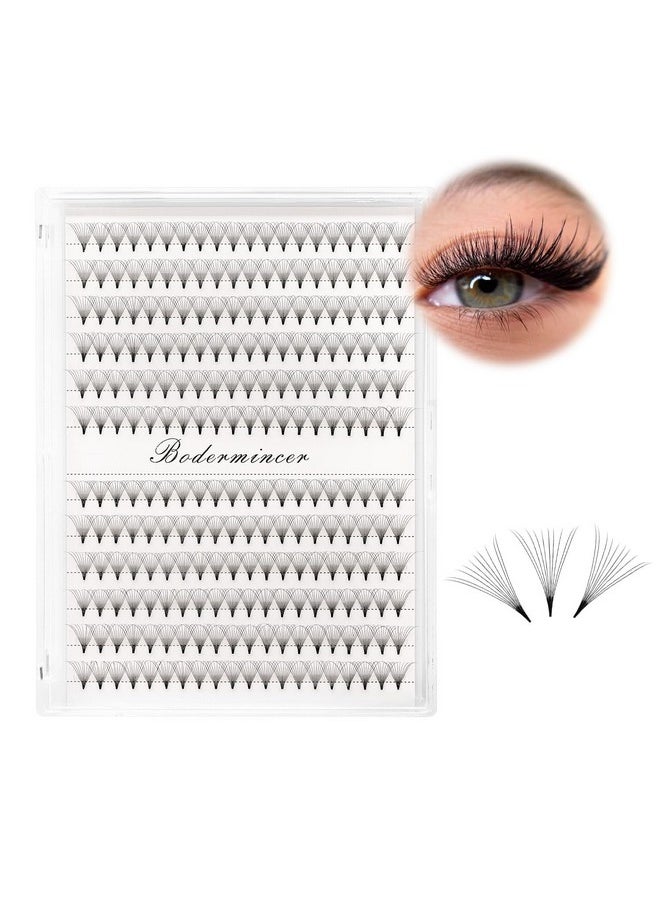 Dedila Short Stem Nature Long 10D Premade Fans Dramatic Volume Eye Lashes Extensions Thickness 0.07mm D Curl Soft and Light Weight Individual False Eyelashes Cluster (13MM)