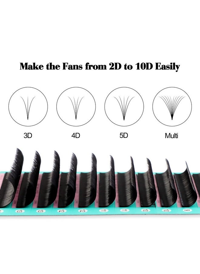 Eyelash Extension Supplies D Curl 0.07 Rapid Volume Lash Extensions Easy Fan 3D 4D 5D 6D 7D 10D Automatic Blooming Flower Lashes Self Fanning Russian Individual （D-0.07,8-15mm）