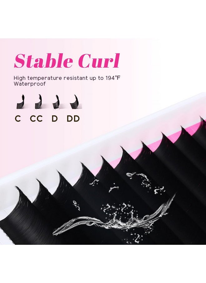 TDANCE Cashmere Easy Fan Lash Extensions Self Fanning Volume Lash Extensions D Curl 0.07mm 14-19mm Matte Black Mega Volume Eyelash Extensions(0.07-D,14-19mm)