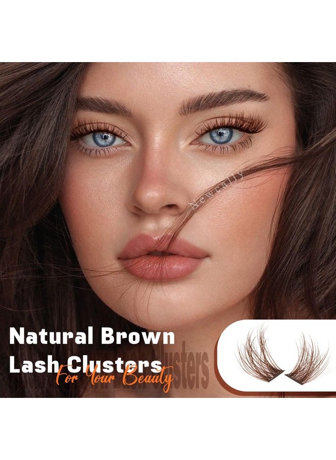 Brown Lash Clusters Natural Wispy Eyelash Clusters DIY Lash Extension C Curl Brown Eyelash Cluster Individuals Faux Mink Lashes Eyelash Extension by Newcally