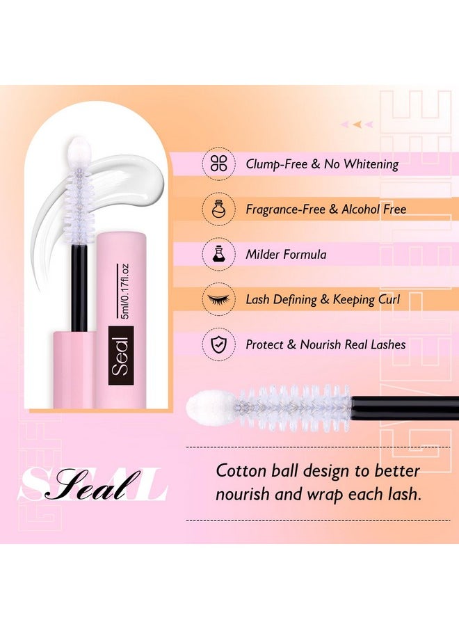Lash Bond and Seal Kit with Lash Remover Tweezers Eyelash Glue For Eyelash Bond Cluster Lashes Glue Lash Bond and Seal Waterproof 72H Strong Hold Individual Lashes Glue by GVEFETIEE