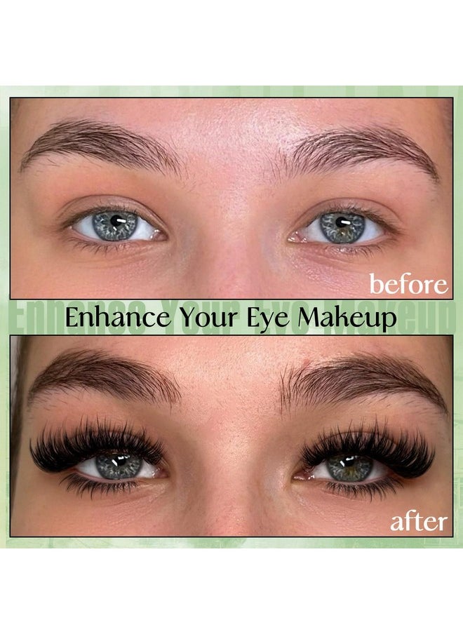 Fluffy Lash Clusters with 5-7MM Bottom Lashes D Curl Eyelash Clusters Wispy Lash Extension 300Pcs Individual Lashes Thin Band Cluster Eyelash Extension 10-16MM Cluster Lashes DIY at Home by ZANLUFLY