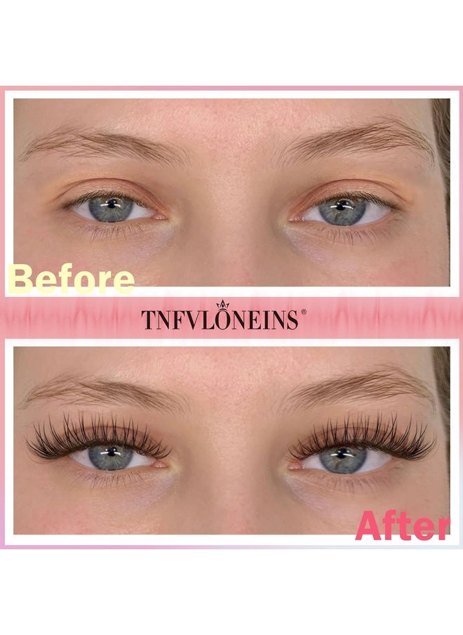 Wispy Lash Clusters Kit Natural Lash Extension Kit 9-12MM Cluster Eyelash Extensions Kit DIY Eyelash Extension Kit C Curl Individual Lashes Clusters Eyelash Extension with Lash Remover by TNFVLONEINS