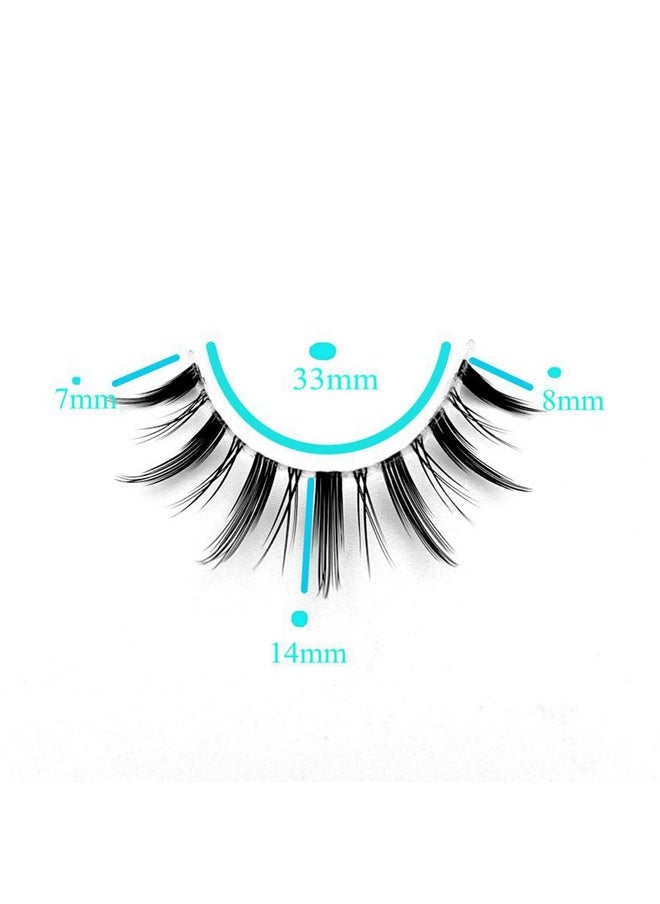 MIKIWI Manga Lashes, Clear Band Anime Lashes 4 Pack, Spiky Anime False Eyelashes Natural Look, Japanese Lashes Looks Like Cluster Manga Lashes Individual, Reusable Cosplay Wispy Strip Eyelashes