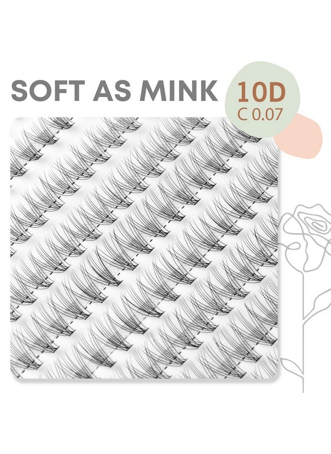 WONSIS Individual Lashes, Lash Clusters, 240 Pcs 10D Individual Lash Extensions, Natural Soft Lightweight Reusable, Thickness 0.07mm C Curl False Eyelashes 8/9/10/11/12mm (10D 8-12mm)