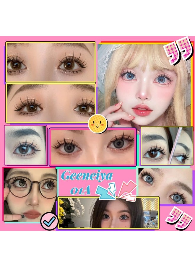 Manga Lashes Natural Look Anime False Eyelashes Individual Wispy Korean Makeup Eye Lashes Clusters 10 Pairs Asian Chinese Japanese Fake Eyelashes Pack by Geeneiya