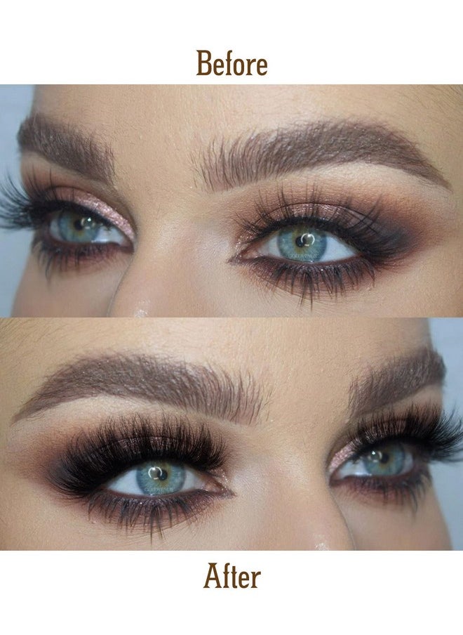 Eyelashes Mink Lashes Fluffy Natural Look False Lashes Wispy Full Eye Lashes 8D 20 mm Long D Curl Strip Eyelashes Pack 10 Pairs Reusable Fake Eyelashes That Look Like Extensions by Goddvenus