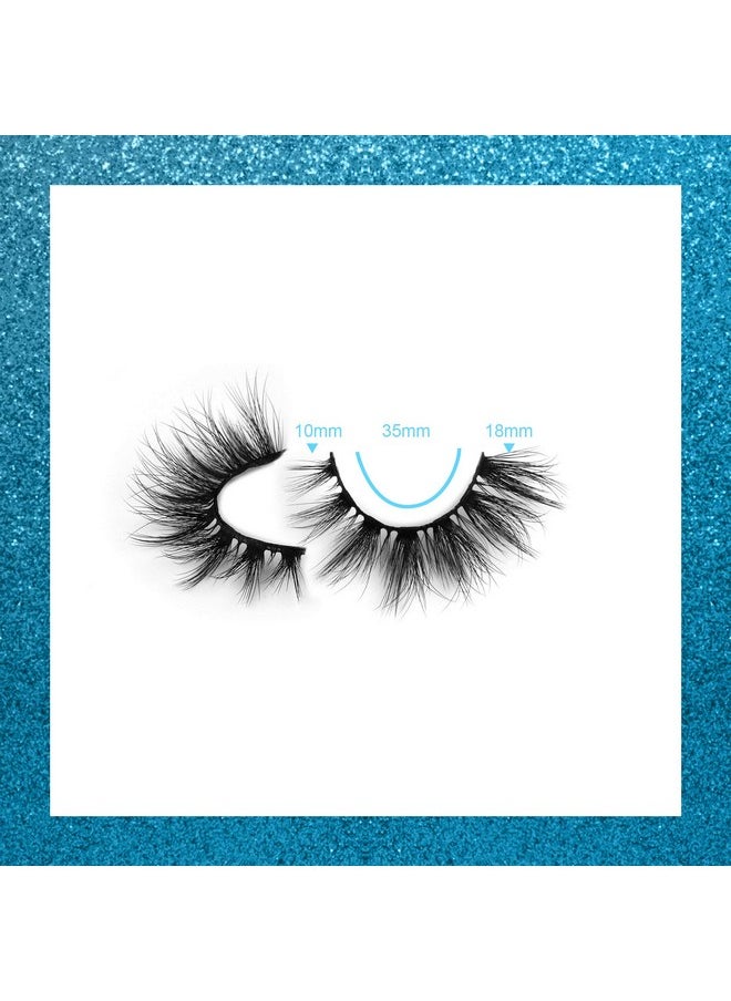 Cat Eye Lashes Pack Wispy 3D Faux Mink Lashes 18 mm False Eyelashes Soft Reusable Handmade Fake Eyelashes, 12 Pairs Pack by Pawotence