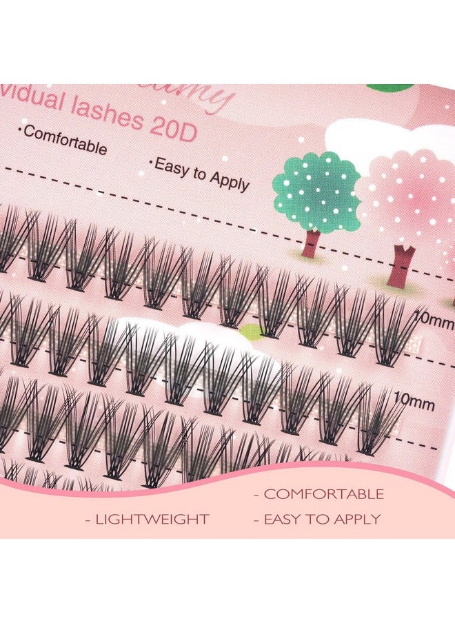20D Lash Clusters, 240pcs Individual Lash Extensions 20D Volume Cluster Lashes, 8-12mm Mix Lengths C Curl 0.07mm Thickness eyelash Individual Cluster Lashes Apply Under your Lashes(8/9/10/11/12mm)