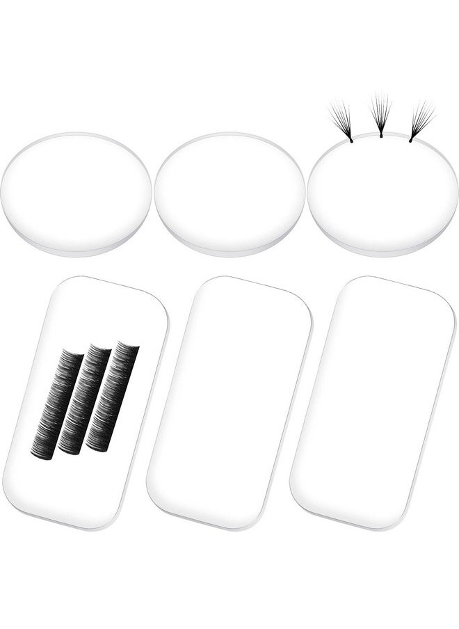 6 Pieces Eyelash Extension Pad Silicone Pads for Lashes Silicone False Eyelash Holder Pads Reusable Eyelash Extension for Loose Lash Grafting Gasket Pallet Eyelash Adhesive Eyelash Extension (Clear)