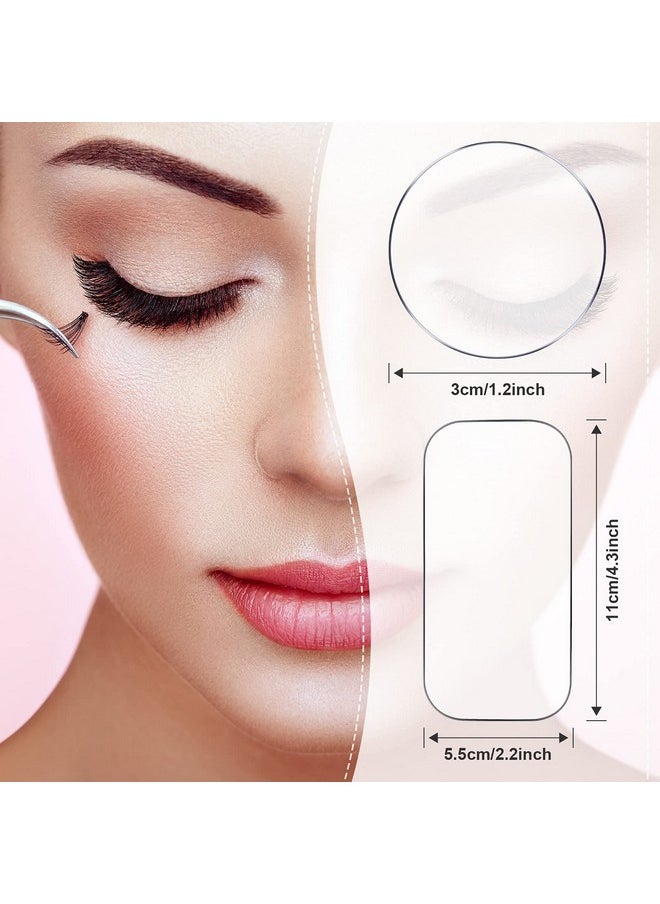 6 Pieces Eyelash Extension Pad Silicone Pads for Lashes Silicone False Eyelash Holder Pads Reusable Eyelash Extension for Loose Lash Grafting Gasket Pallet Eyelash Adhesive Eyelash Extension (Clear)