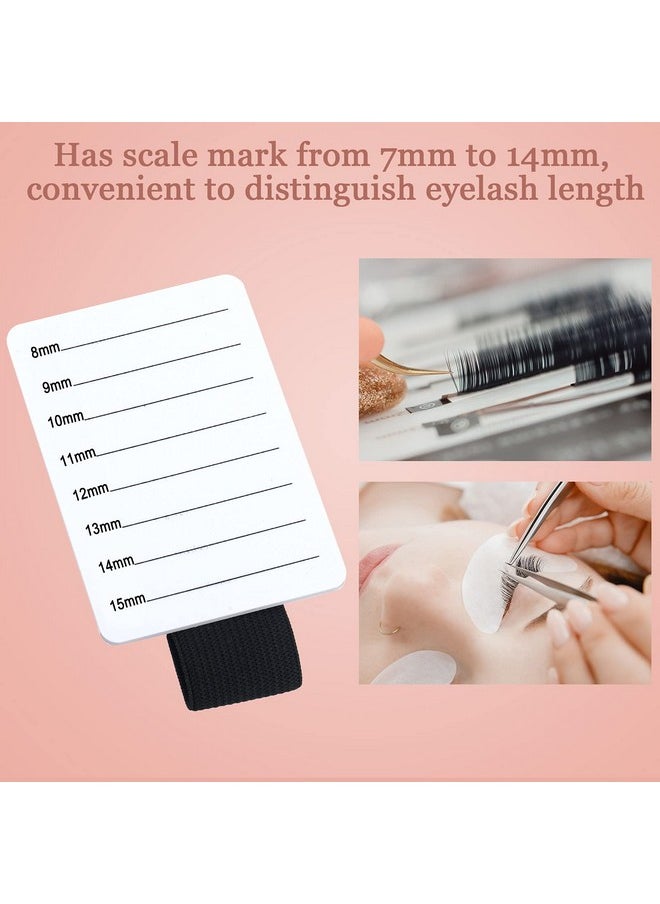 6 Pieces Eyelash Extension Hand Plate Lash Holder Eyelash Extension Pallet Eyelashes Stand Holder with Adjustable Wrist Strap for Makeup Eyelash Extension Christmas Giving (Simple Style)