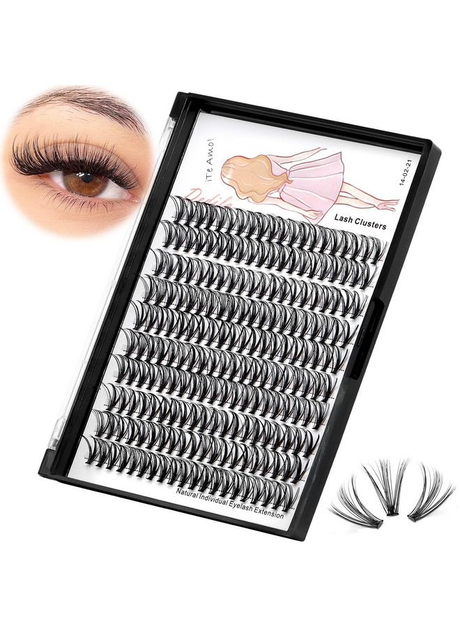 Dedila 8-22mm to Choose 20D/40D/60D/80D/100D Individual False Eyelashes Makeup Cluster Eyelashes Thickness 0.07mm D Curl Natural long Black Soft 3D Eye Lashes Extensions (20D-15mm)