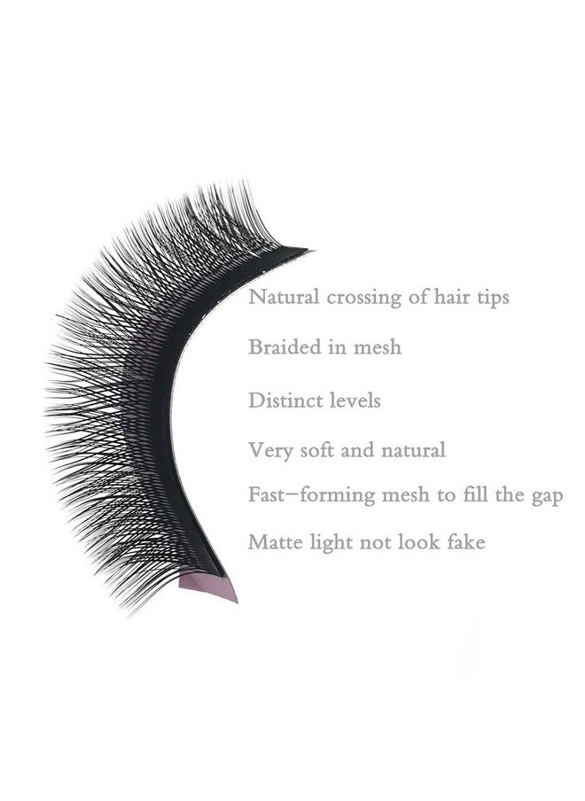 EMEDA Y Lash Extensions D Curl 0.07mm 8-14mm Mix Tray Premade Volume 2D Fans Eyelash Extension .07 Mix YY Type Wispies Soft Eye Lashes 8mm 9mm 10mm 11mm 12mm 13mm 14mm Supplies （0.07 D MIX 8-14mm）