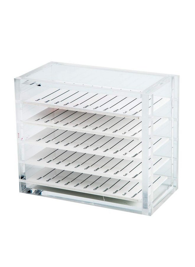 Acrylic 5 Layers clear Eyelash Storage Box, Makeup Display Container, Eyelashes Holder Case Grafting, Eyelash Transparent Box Extension Tool