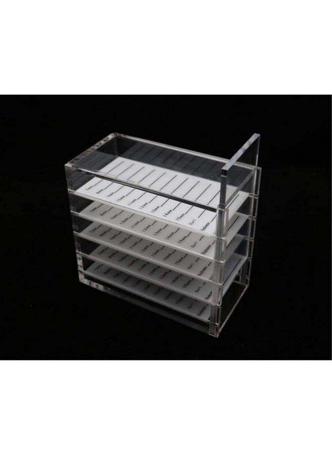 Acrylic 5 Layers clear Eyelash Storage Box, Makeup Display Container, Eyelashes Holder Case Grafting, Eyelash Transparent Box Extension Tool