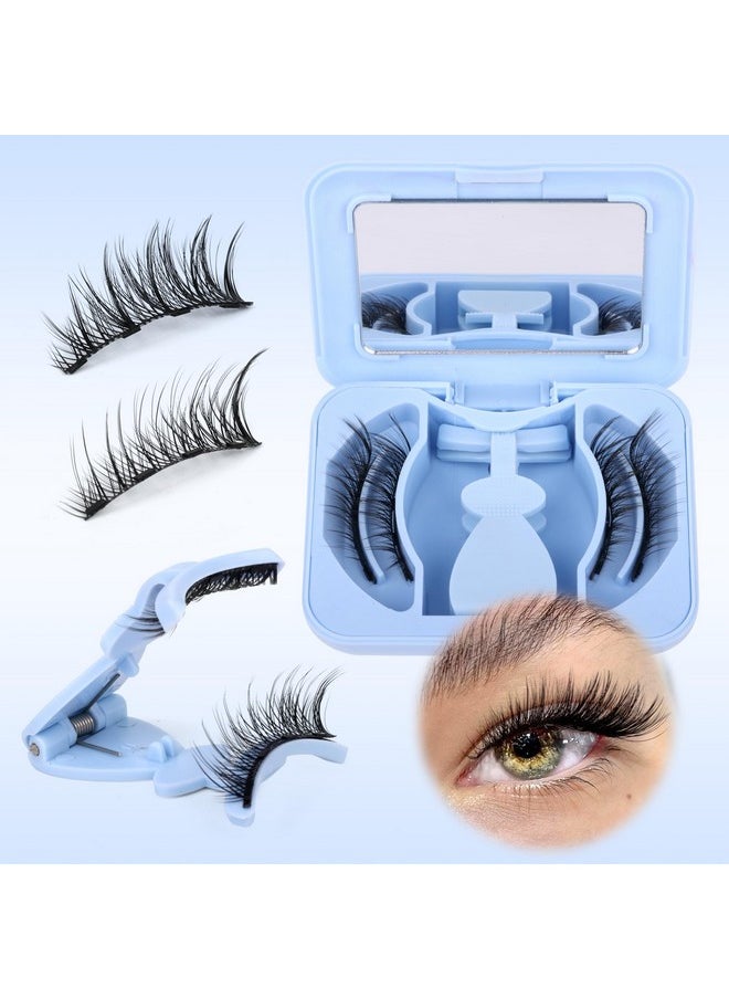 Magnetic Eyelashes with Applicator Magnetic Lashes Fluffy Magnetic Eyelashes without Eyeliner Natural Look Cat Eye Eyelashes Magnetic Lashes with Clamp Reusable No Glue False Eyelashes by Eefofnn