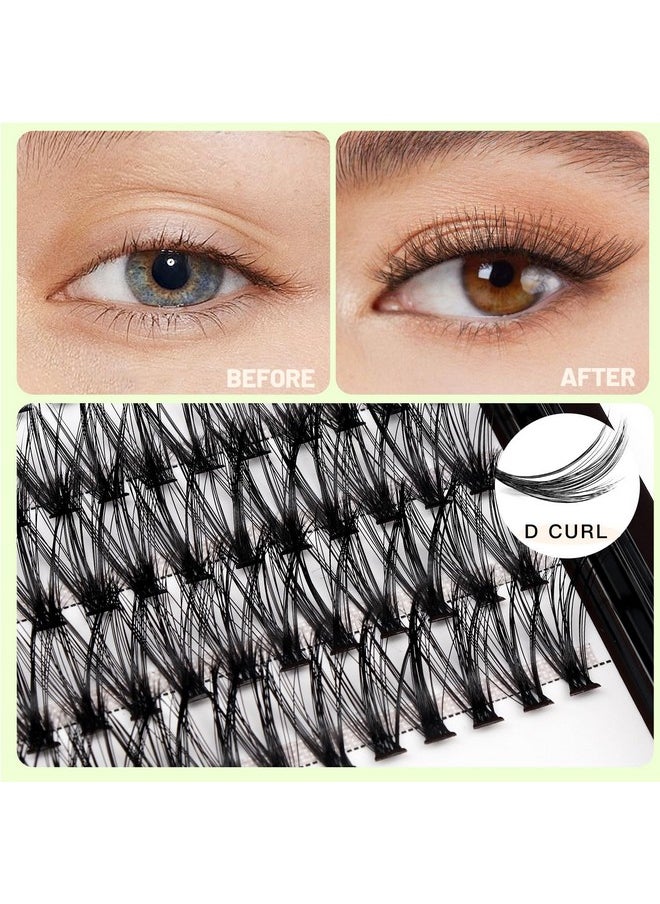 Bodermincer Large Tray 20D Cluster 0.07C,10 Lines,8-10-12-14mm Mixed,9-11-13-15mm Mixed, 10-12-14-16mm Mixed,Natural Long Individual Flare Lashes Cluster False Eyelashes (10-12-14-16mm Mixed)