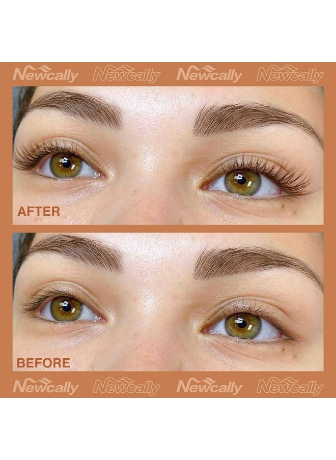 Brown Lashes Natural Look Cat Eye Lashes Brown Eyelashes Faux Mink False Lashes Wispy Volume C Curl Short False Eyelashes with Clear Band by Newcally