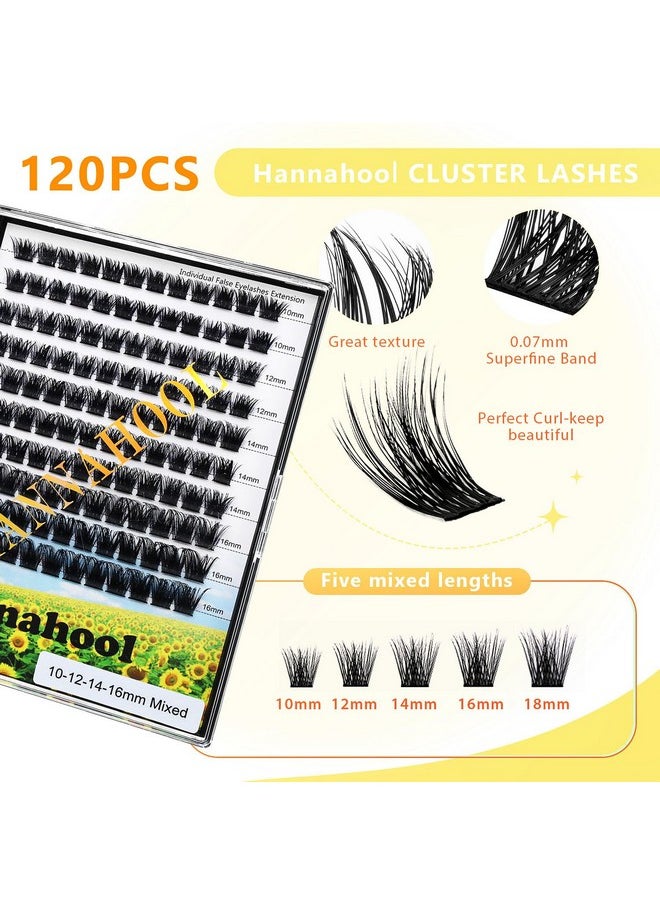 10Rows,Large Pack Grafting Mixed 10-12-14-16mm/14-16-18mm/12-14-16mm Wide Stem Cluster Eyelashes D Curl Individual False Eyelashes Home DIY Eye Lashes Extensions (mixed 12-14-16mm)