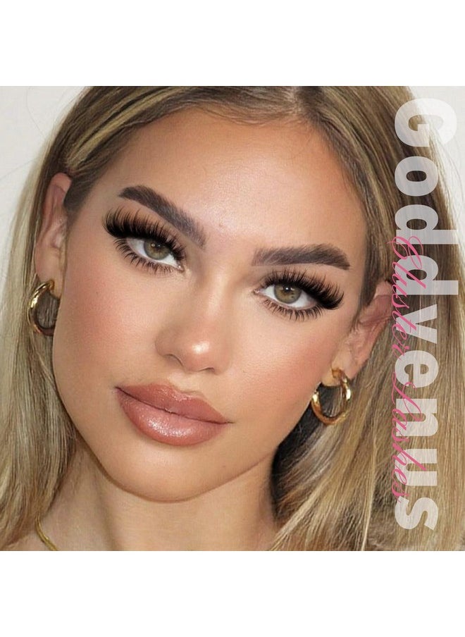 Goddvenus Lash Extension Kit Wispy Lash Clusters Kit Natural C Curl Fluffy Cluster Eyelash Extensions Individual Lashes Kit with Bottom Lash Clusters Waterproof Bond and Seal Tweezers DIY at Home
