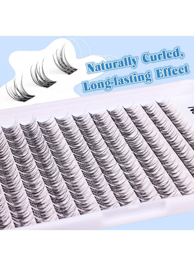 Natural Lash Clusters DIY Eyelash Extension Wispy 144 Pcs Individual Cluster Lashes Extension at Home C Curl 9-11MM Eyelash Cluster Faux Mink False Lashes by Newcally