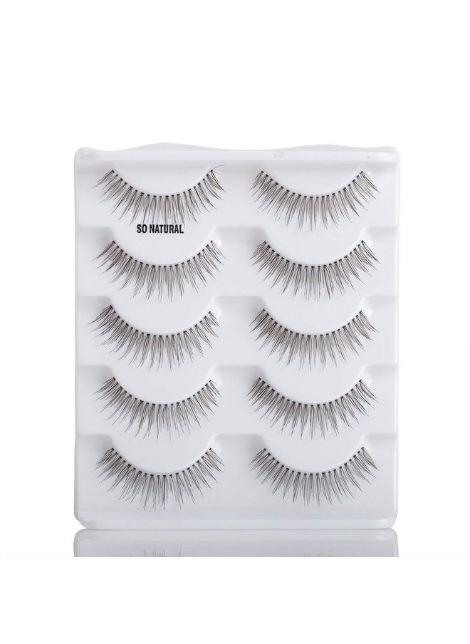 ALICE Lashes 110 Natural Hand Knotted False Eyelashes 5 Pairs Multipack