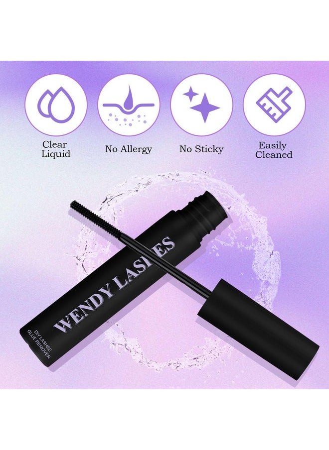 WENDY Lash Extension Kit Lash Clusters Kit D Curl Cluster Lashes 40+50D Individual Lashes with Lash Bond and Seal Lash Applicator Lash Glue Remover Brush Eyelash Clusters(40/50P-D Kit,16-20mm)