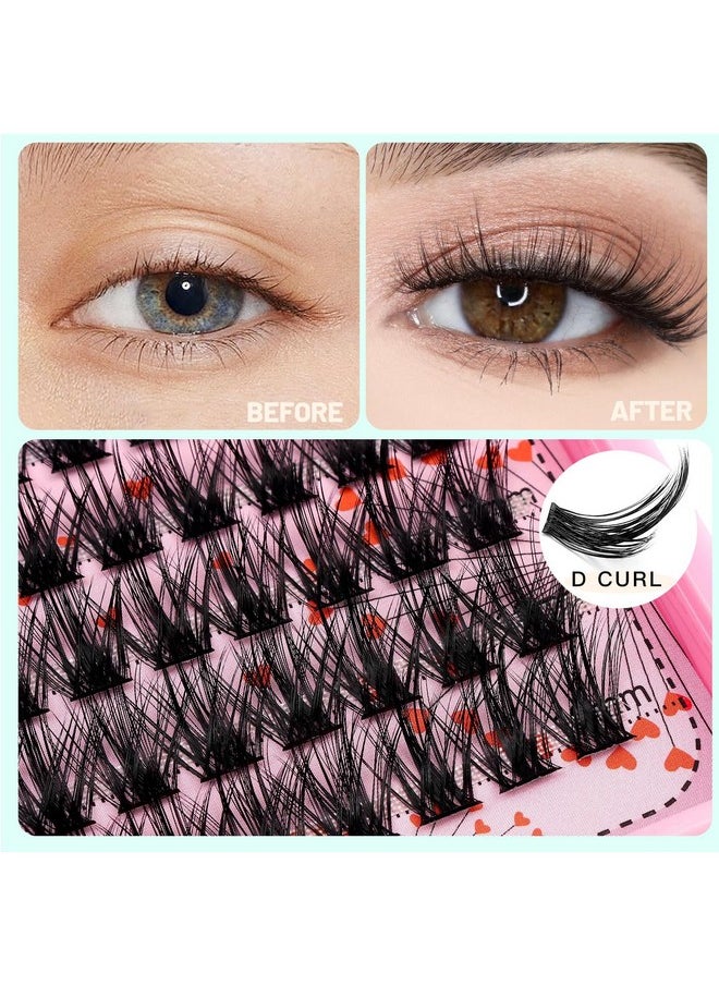 Bodermincer Lashes Clusters 10+12mm/12+14mm/14+16mm/16+18mm/10-12-14-16mm/14-16-18mm Mixed and 8-20mm to Choose Lashes Extension Kit lash Clusters Lashes Wispy Eyelash Extension （10-12-14-16mm Mixed)