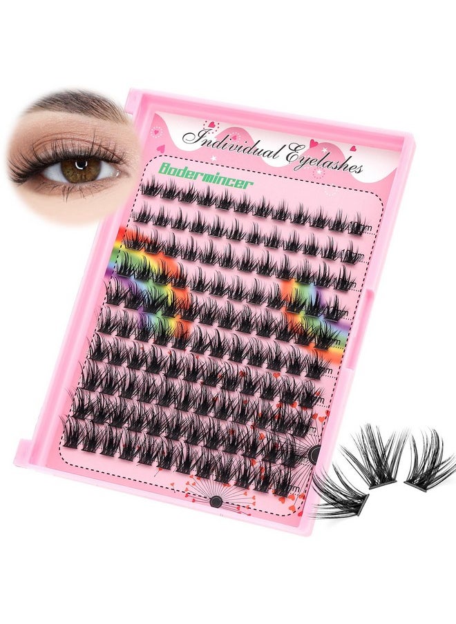 Bodermincer Lashes Clusters 10+12mm/12+14mm/14+16mm/16+18mm/10-12-14-16mm/14-16-18mm Mixed and 8-20mm to Choose Lashes Extension Kit lash Clusters Lashes Wispy Eyelash Extension （10-12-14-16mm Mixed)