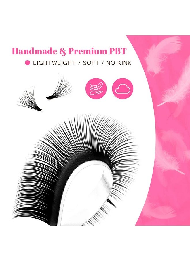 TDANCE Easy Fan Lash Extension Rapid Blooming Volume Eyelash Extensions C CC D DD J B L Curl 0.03-0.12mm Thickness Easy Fan Volume Lashes Self Fanning Eyelashes Extension (D-0.07,14-19mm)