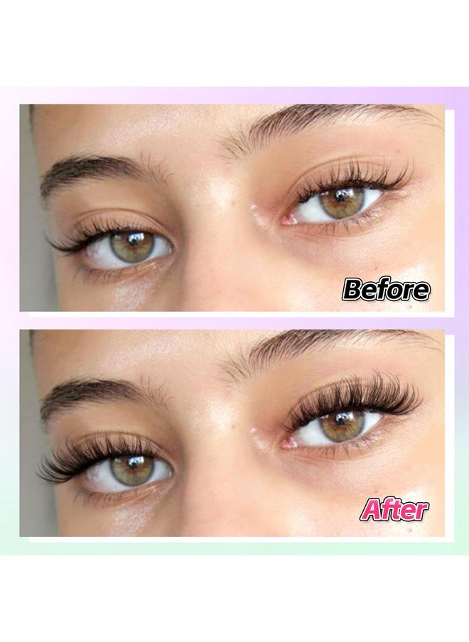 Natural Lashes Fluffy False Eyelashes Wispy Lashes 3D Volume Strip Lashes 14mm D Curl Fake Eyelashes with Clear Band 10 Pairs Eye Lashes by Calphdiar