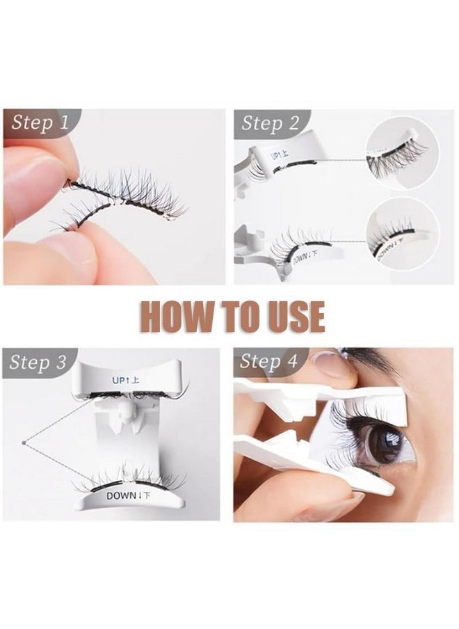 Magnetic Eyelashes with Applicator Reusable Magnetic Lashes No Glue Needed Magnetic Eyelashes without Eyeliner Cat Eye Natural Look Magnetic Lashes kit Windproof & Waterproof All-Day Comfortable
