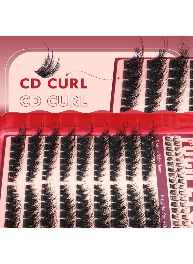 Focipeysa Wispy Eyelash Clusters Left & Right Lash Cluster D Curl Individual Lash Extensions Fluffy Cluster Eyelash Extensions 10-18mm Mixed Length Lashes Soft Reusable Eyelashes Extensions at Home