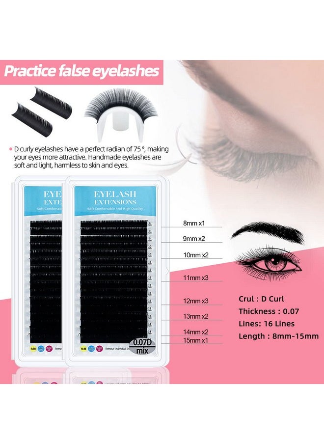 Lash Extension Kit Professional Eyelash Grafting Training Tools Mannequin Head USB Fan Lash Shampoo 0.07D Curl Mix 8-15mm Glue Practice Eyelash Strips Lash Mapping,Exercise Set for Beginner