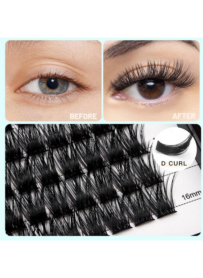 Large Pack,DIY Eye Lashes Extensions 120pcs Wide Stem Cluster Eyelashes Mixed 10-12-14-16mm/14-16-18mm/12-14-16mm Individual False Eyelashes Dramatic Look (mixed 10-12-14-16mm)