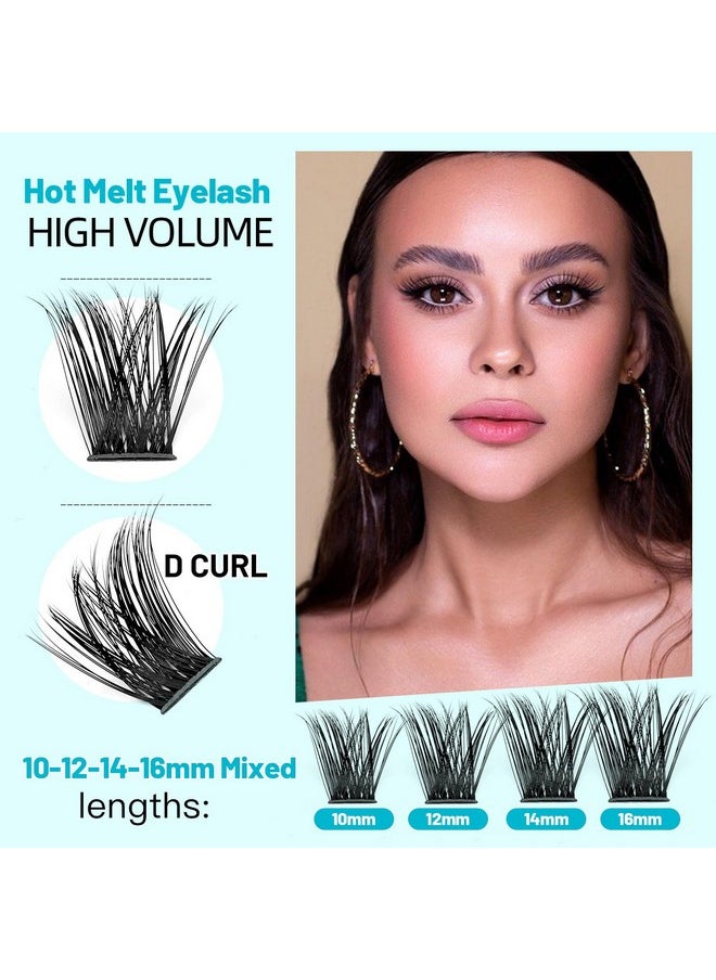 Large Pack,DIY Eye Lashes Extensions 120pcs Wide Stem Cluster Eyelashes Mixed 10-12-14-16mm/14-16-18mm/12-14-16mm Individual False Eyelashes Dramatic Look (mixed 10-12-14-16mm)