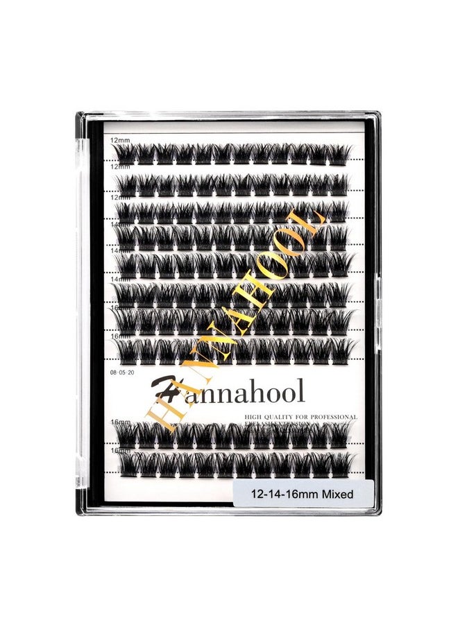 Large Tray D Curl Thickness 0.07mm Mixed 8-10-12-14mm/10-12-14-16mm/12-14-16mm /14-16mm/10-12-14mm Wide Stem Individual Cluster False Eyelashes Volume Eye Lashes Extensions (mixed 12-14-16mm)