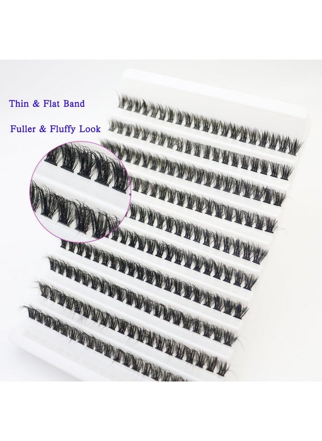 DODER Short Lash Extension Kit 50D Natural Lash Clusters Kit Wispy Fluffy Eyelash Extension Kit D Curl Individual Lashes Kit 9-13MM Thick Short Eyelash Clusters(Thick Short Eyelash Extension Kit 50P)