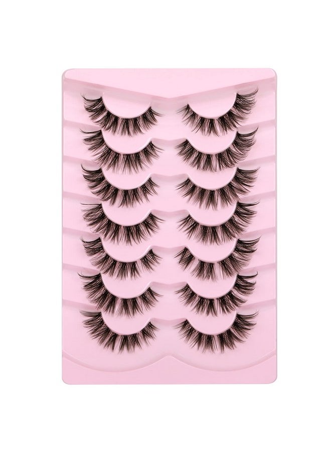 Cluster Lashes 56 Wisps DIY Lashes Natural Look Cat Eye Clear Band Mink Lashes Pack Wispy Fluffy 3D Curl False Eyelashes by ALICE