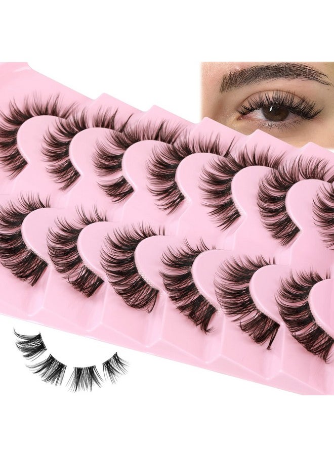 Cluster Lashes 56 Wisps DIY Lashes Natural Look Cat Eye Clear Band Mink Lashes Pack Wispy Fluffy 3D Curl False Eyelashes by ALICE