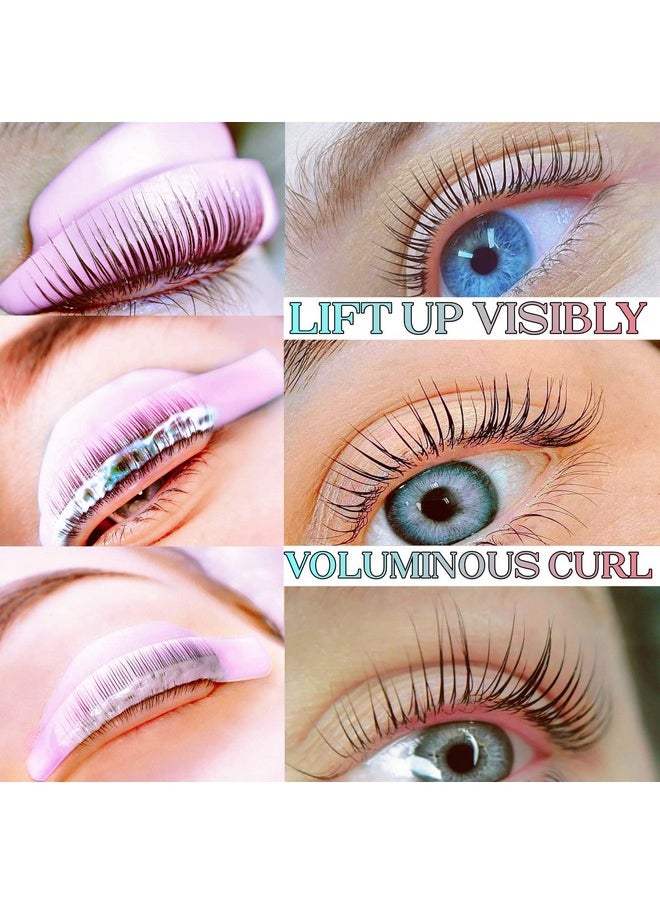 Lash lift Pad, Eyelash Perming Rod, Soft Lash Lamination Curler Shield Mega L Curl, 6 Size Lash Lifting Pads Fit All Eyes and Lashes, Lamination Roller Give Eyelashes Super Curl Never Pops Off Eyes -100 Applications Perming Guards Rods Roller (Mega L Pads-pink)