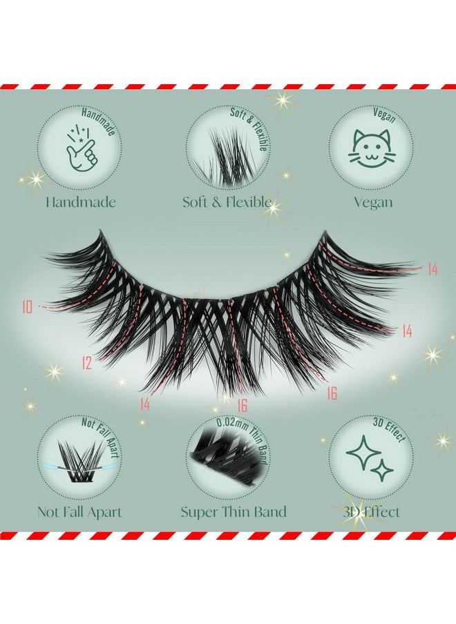 Wispy Lash Clusters Kit Manga Lash Extension Kit Anime Eyelash Clusters Kit 10-16MM D Curl Individual Cluster Eyelash Extensions with Lash Bond and Seal and Lash Tweezers by ZANLUFLY