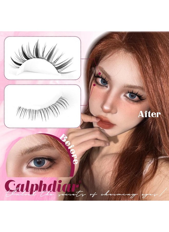 Fairy Lash Clusters Kit 8-16mm Manga Eyelash Clusters with 5-6mm Bottom Lashes C Curl Lash Extension Kit Spiky Anime Individual Lashes DIY Cluster Eyelash Extensions Kit Natural Thin Band Lash Kit