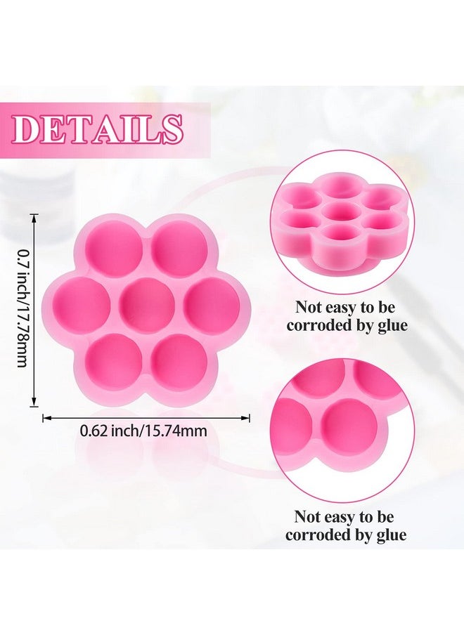 200 Pieces Flower Shape Glue Cup Lash Glue Holder Eyelash Extension Glue Holder Flower Eyelash Glue Cup Eyelash Glue Pallet Grafting Eyelash Glue Cup False for Women Girls Eyelash Extension Supply