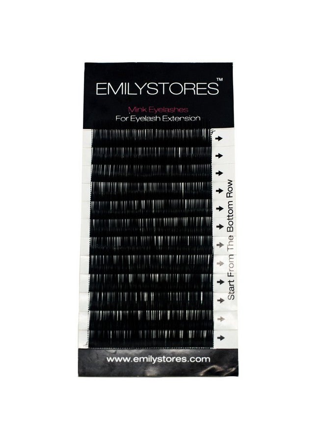 EMILYSTORES Bottom Lash Extension Eyebrow Eyelash Extensions Under Lower False Lashes Mixed J Curl 0.10mm Length 5mm 6mm 7mm 8mm In One Tray
