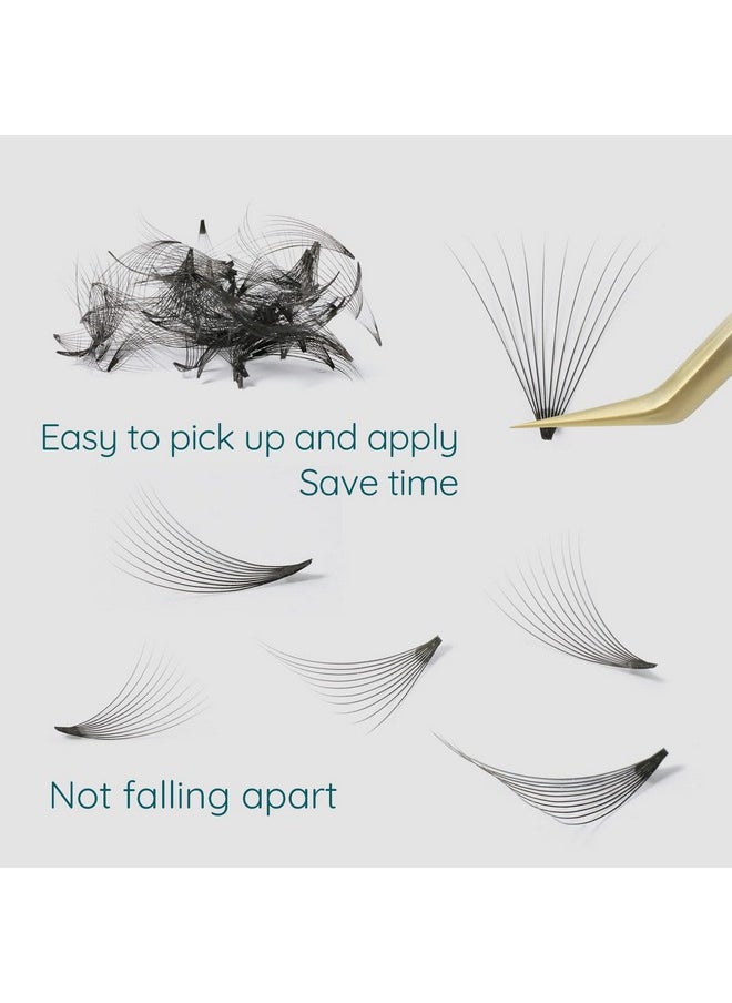 Promade Fans Lashes 600 Pcs Loose Fans 10D 0.07mm C Curl Premade Fans Eyelash Extensions 9-14mm Mixed Length Multiple Options Pro Made Fans Eye Lash Extensions (10D 0.07 C 9-14 mix)