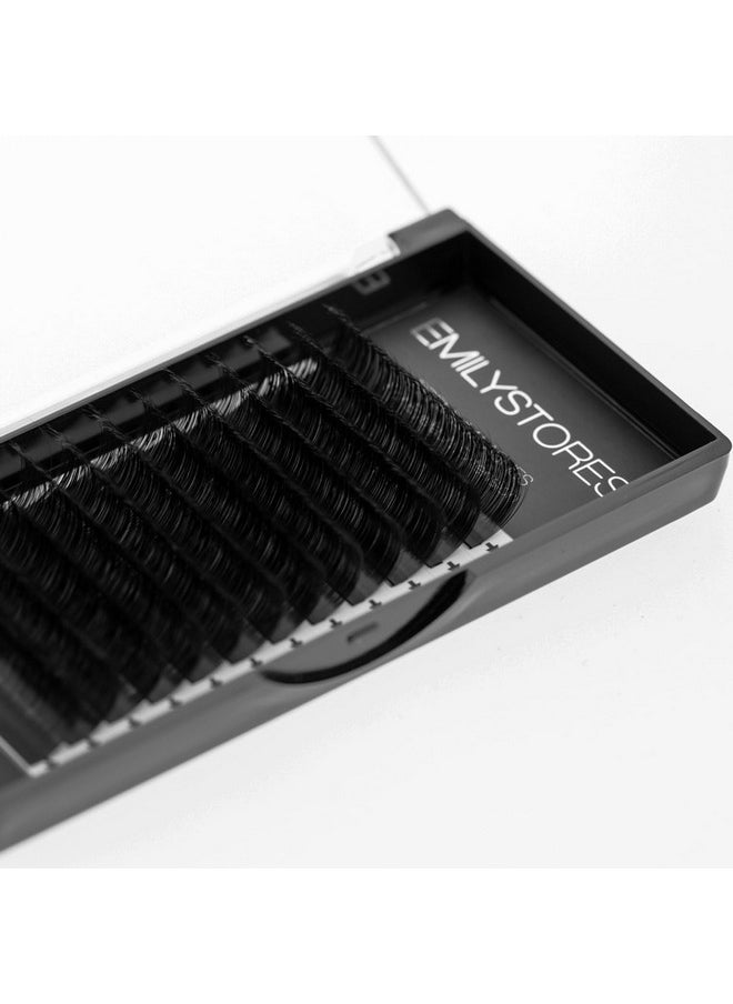 EMILYSTORES Eyelash Extension 0.05mm Thickness D Curl Length 12mm Individual Rapid Blooming Volume Eyelash For Easy Fan Lash Extensions, Flower Lashes, Self Fanning Eyelashes, (0.05,D,12mm)