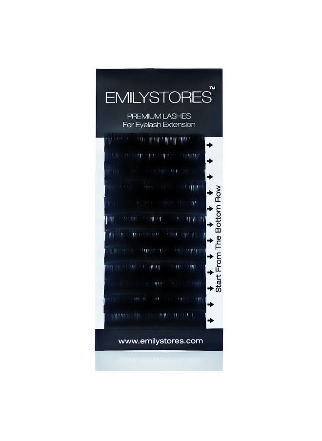 EMILYSTORES Eyelash Extension 0.05mm Thickness D Curl Length 12mm Individual Rapid Blooming Volume Eyelash For Easy Fan Lash Extensions, Flower Lashes, Self Fanning Eyelashes, (0.05,D,12mm)