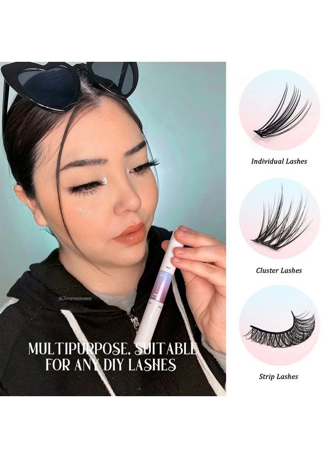 LANKIZ Lash Bond and Seal, Eye Lash Glue, Cluster Lash Glue, Individual Lash Glue for DIY Lash Extension, Individual Lash Clusters, False Strip Lashes, Super Hold 48 Hours Overnight Adhesive